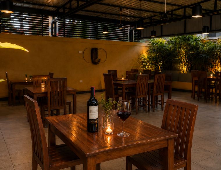 Bar and Lounge interior at Garden Beach Hotel Kalutara