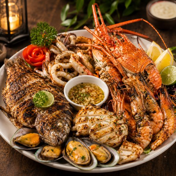 Garden Beach Hotel seafood