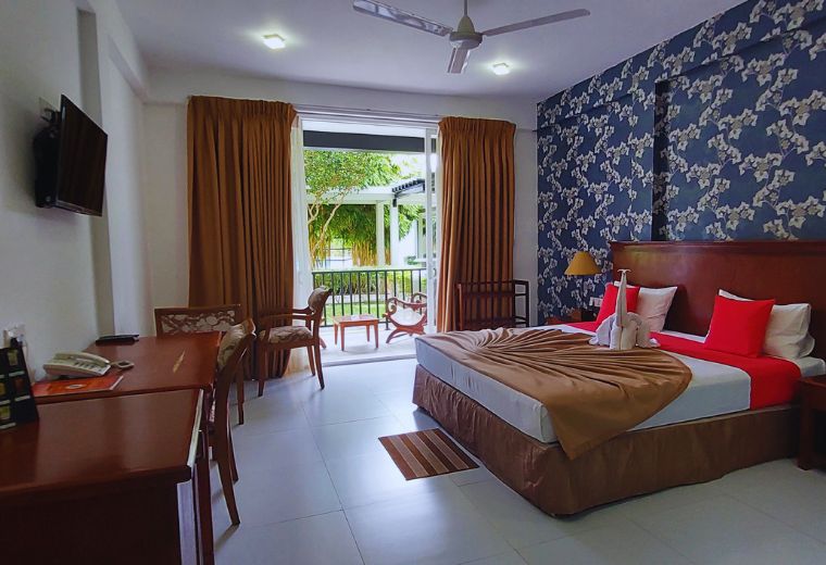 Deluxe Double Room with Private Terrace at Garden Beach Hotel Kalutara